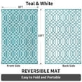 thumbnail image 6 of Yamaziot 8'x10' Outdoor Rugs Patio Rug Reversible Mats Waterproof RV Rug Plastic Straw Outdoor Area Rug for Patios, Camping, Porch, Balcony, Beach, Teal, 6 of 8