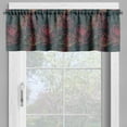 thumbnail image 4 of Ambesonne Lotus Valance & Curtain, Concept of Flowers of Asia, 55"x36", Dark Coral Slate Blue, 4 of 6