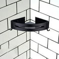 thumbnail image 5 of Shower Adhesive Wall Mounted Corner Shelf Aluminum Shampoo Holder Storage for Toilet - Triangle Black, 5 of 7