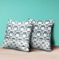 thumbnail image 4 of 20x20 White Gray Blue Blown Seam Broadcloth Floral Throw Pillow, 4 of 5