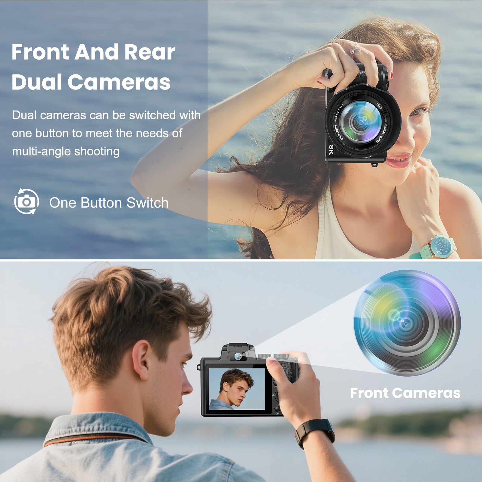 8K Digital Camera 88MP Autofocus WiFi Vlogging Camera for 8K Digital Camera 88MP Autofocus WiFi Vlogging Camera for