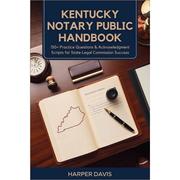 Kentucky Notary Public Handbook: 150  Practice Questions & Acknowledgment Scripts for State Legal Commission Success, (Paperback)