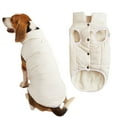 thumbnail image 2 of Warm Fleece Dog Coats with Durable Harness Buitl,Waterproof Puppy Jacket for Small Dogs & Medium Dog & Large Dog,Dog Vest for Cold Winter(White,XS), 2 of 8