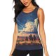 thumbnail image 1 of Balery Western Desert Cloud Cowboy Camiseta sin mangas estampada ligera para mujer, tops de entrenamiento sin mangas, camisetas de yoga transpirables de secado rápido.-XX-Large, 1 of 7