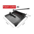 thumbnail image 1 of Paper Cutter Steel Base Thick Layer Paper Cutter A3 A4 Black Heavy Duty Paper Cutter Professional Office Commercial Paper Cutter ,Multi Purpose, 1 of 7