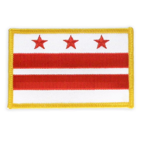 PinMart's Embroidered US State Flag Patch- D.C. Flag