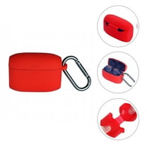 WRISTBIQUE 1Pc Red Lovely Shape Earbud Storage Case for Wired Headphones 2.5x1.98x0.98 in