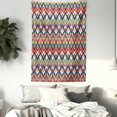 thumbnail image 3 of Ikat Tapestry, Back Strapped Native Ceremonial Type Ikat Patterns Group of Irregular Lines Art, Wall Hanging for Bedroom Living Room Dorm Decor, 40W X 60L Inches, Red Blue Orange, by Ambesonne, 3 of 5