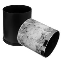 Luxshiny 1Pcs Home Garbage Can Round Plastic Trash Can White For Housewarming Party