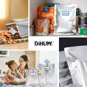 50 Mylar Bags 60x400CC Oxygen Absorbers for Food Storage Long Term 8.7 Mil Gallon Aluminum Foil 60 Stickers (14x18, 10x14, 8x12)