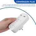 thumbnail image 4 of Adaptador de corriente europeo con enchufe doble y doble USB. Regleta de enchufes. Enchufe UE., 4 of 8