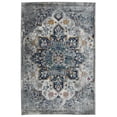 thumbnail image 2 of Luxee Designs Montana 2x3 Area Rug, Durable Low - Pile Medallion Pattern Indoor Rugs for Living Room, Bedroom, Kitchen, Office, High Traffic Area - Gray/Blue, 2 of 10