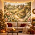 thumbnail image 3 of Winding Pathway Garden to Quaint Cottage, Peaceful Cottagecore Style for Garden Lovers, Country Cottage Art, Housewarming Gift Tapestry Wall Hanging for Living Room and Bedroom, 3 of 7
