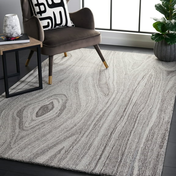 SAFAVIEH Abstract Xanthia Abstract Wool Area Rug, Gray, 6' x 9'