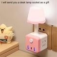 thumbnail image 4 of Bedroom Bedside Lamp Integrated Home Socket Small Night Light Multi Function Converter Socket USB, 4 of 4