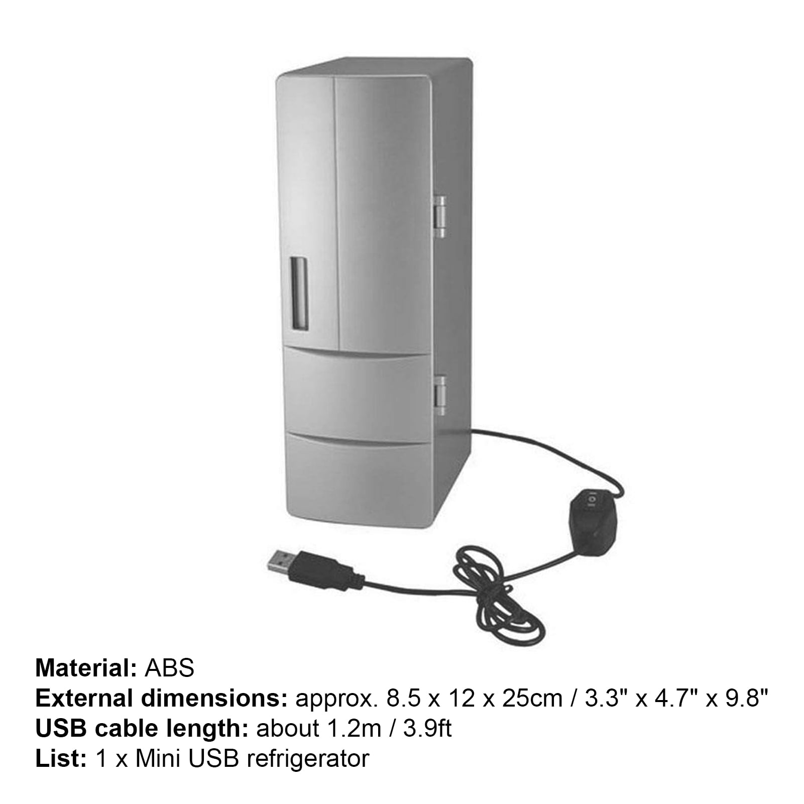 Inademen Door Vermoorden MWstore Portable USB Mini Fridge Dual-Use ABS Mini Heating Cooling  Refrigerator Drink Cooler for Office - Walmart.com