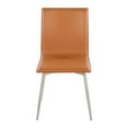 thumbnail image 3 of LumiSource Stainless Steel, Camel PU Mason Upholstered Chair - Set of 2, 3 of 7