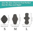 thumbnail image 3 of 7 in 1 Reusable Menstrual Padsï¼6 PCs Sanitary Pad Set with Wings Waterproof Washable Sanitary Menstrual Cloth Pads Panty Liners for Women, 3 of 6