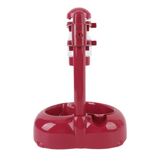 Pet Bowl Bottle Standing Dispenser, Heart Shaped Adjustable Height Dog Cat Feeder Kit with Large Capacity Water Container Prevent Oral Issues for Pets