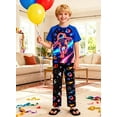thumbnail image 2 of Aideaone Boys' Pajamas Set Short Sleeves Tops & Long Pants 2-Piece Printed Kid Sleepwear Pajamas Set for Boys 6-14Y, 2 of 5