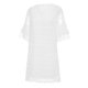 thumbnail image 3 of VISgogo, vestido de manga corta con volantes para mujer, doble capa, Color sólido, cuello en V, informal, verano, línea A, vestido de gasa para fiesta VISgogo  moda, 3 of 9
