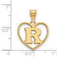 thumbnail image 2 of Beautiful Sterling Silver w/GP LogoArt Rutgers Pendant in Heart, 2 of 4