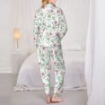 thumbnail image 6 of Goofa Lilies Flowers Printed Women’s 2 Piece Pajama Set Super,Pajamas Women's Long Sleeve Sleepwear Soft Button Down Loungewear Pjs Lounge Set Nightwear-X-Large, 6 of 9