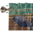 thumbnail image 5 of Rustic Wood Curtain Tier and Valance Set for Kitchen,3 Piece Rod Pocket Short Window Curtains-36in Length,Farmhouse Sunflowers Cow Small Window Treatments Tiers for Half Cafe Windows/Bedroom/Bathroom, 5 of 5