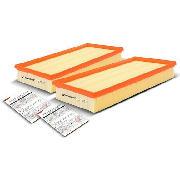 Air Filter Set 2 - Compatible with 2010 - 2016 Land Rover LR4 2011 2012 2013 2014 2015