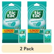 (2 pack) Tic Tac Wintergreen, On-the-Go Breath Mints, Pocket-Sized Mints, 4 Count Multipack, 1 oz Each