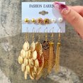 thumbnail image 1 of Juego de 6 pendientes de cadena de círculo de metal, personalidad creativa, pasadores de amor transfronterizos, pendientes de mariposa para mujer, adecuados para mujeres, 1 of 6