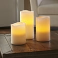 Mainstays Flameless LED Pillar Candles 3Pack, Real Wax
