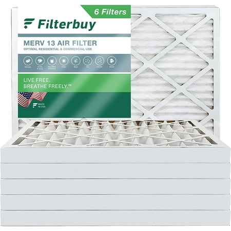 

Filterbuy 28x30x2 MERV 13 Pleated HVAC AC Furnace Air Filters (6-Pack)