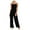 Black, variant on BLVB Women's One-Piece Casual Cotton Linen Jumpsuits Sleeveless Spaghetti Strap Wide Leg Romper Fashion Outfits