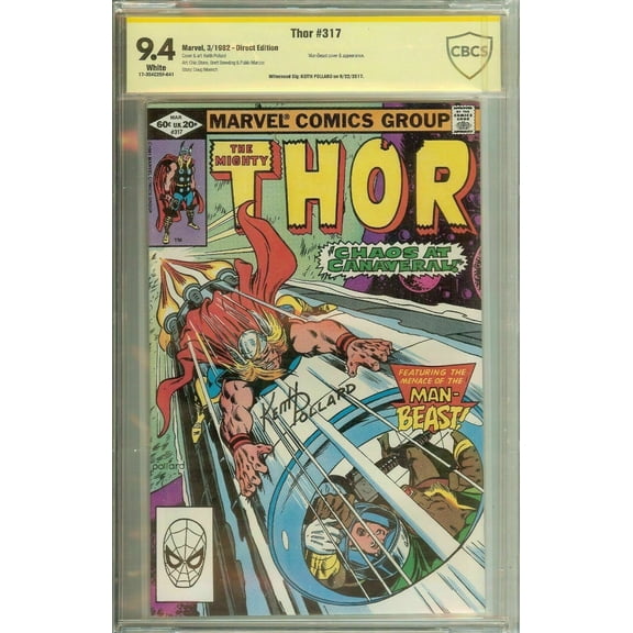 Collectible Marvel Comics The Mighty Thor #317 CBCS 9.4 Signed by artist Keith Pollard
