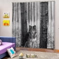 thumbnail image 3 of Juego de 2 cortinas opacas con estampado 3D de animales para adolescentes, 33 de ancho x 79 de largo Lobo gris, 3 of 9
