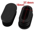 thumbnail image 2 of Uxcell 40mmx20mm Plastic Non Slip Oval Chair Table Leg Protectors Cap Tube Insert 8pcs, 2 of 2