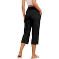 thumbnail image 5 of VV AVEORS Tear Away Capris Sweatpants For Women Breakaway Wide Leg Knee Ankle Replacement Adaptive Pant Black S, 5 of 8