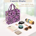 thumbnail image 5 of FORMRS Womens Corduroy Tote Bag Crossbody Shoulder Purse Handbag with Detachable Strap, Purple Floral Leopard Pattern, 5 of 7