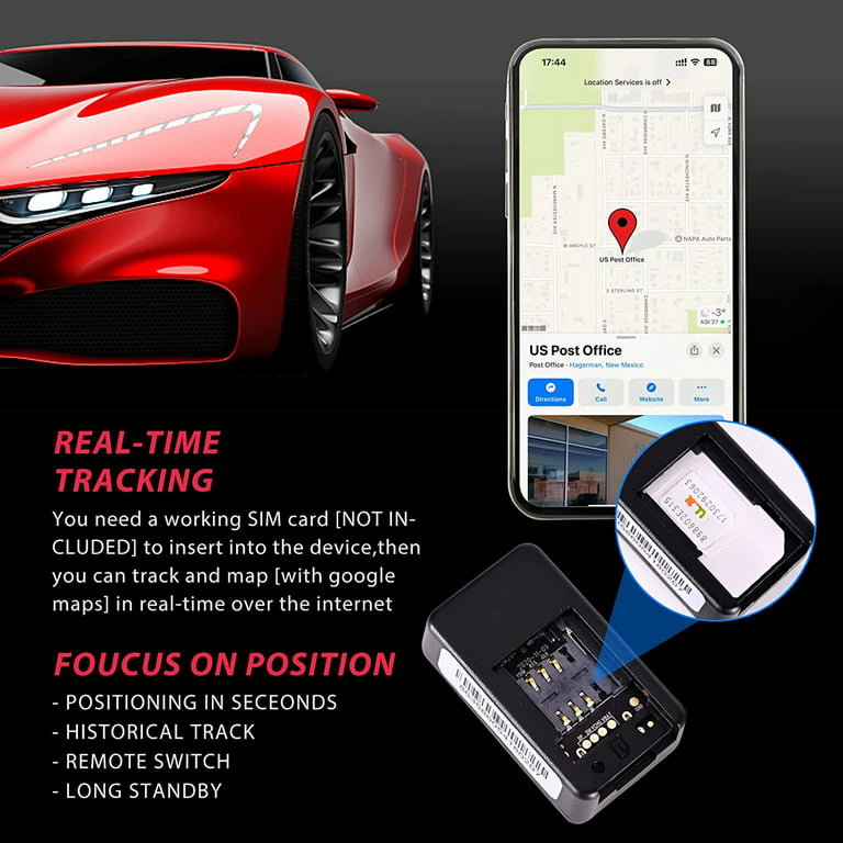 Mini GPS Tracker for Vehicles/Mini Magnetic GPS Device Real time Car  Locator, Full USA Coverage, No Monthly Fee, Long Standby GSM SIM GPS  Tracker for