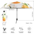 thumbnail image 3 of FORMRS Travel Umbrella Folding Auto Open Close Windproof Rain UV Protection, Floral Watercolor Oranges, 3 of 8