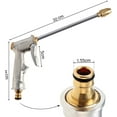 thumbnail image 5 of Pistola de riego de metal, rociador de pistola de agua de alta presión, pistola de agua de jardín resistente, para lavado de autos, riego de plantas, ducha de mascotas larga Adepaton YQ-2528, 5 of 5