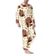 thumbnail image 2 of Fotbe Fall Turkey Pijama de Hombre con Estampado de Manga Larga, Conjunto de 2 Piezas, Ropa de Dormir Suave y Cómoda con Bolsillos-Medium, 2 of 7