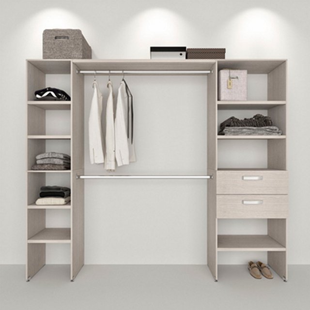 closet 2 torres con 2 cajones 1.80 x 2.20 m x 39 cm blanco nórdico