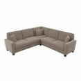 thumbnail image 2 of Stockton 99W L Shaped Sectional Couch in Tan Microsuede, 2 of 16