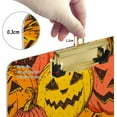 thumbnail image 4 of FMSHPON Halloween Retro Pumpkins Jack O Lantern Clipboard Hardboard Wood Nursing Clip Board and Pull for Standard A4 Letter 13x9 inches, 4 of 5