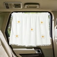 thumbnail image 5 of SNGMN Car Window Shades - Car Curtain, Cloth Sunshade for Rear Side Windows, Heat Insulation, Cute Interior Accessory, Fits 99% Car Sizes (White), 5 of 8