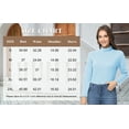 thumbnail image 7 of Tyhengta Women's Turtleneck Sweaters Long Sleeve Pullover Sweaters Mock Neck Knitted T-Shirt Basic Slim Fit Tee Tops Light blue M, 7 of 7