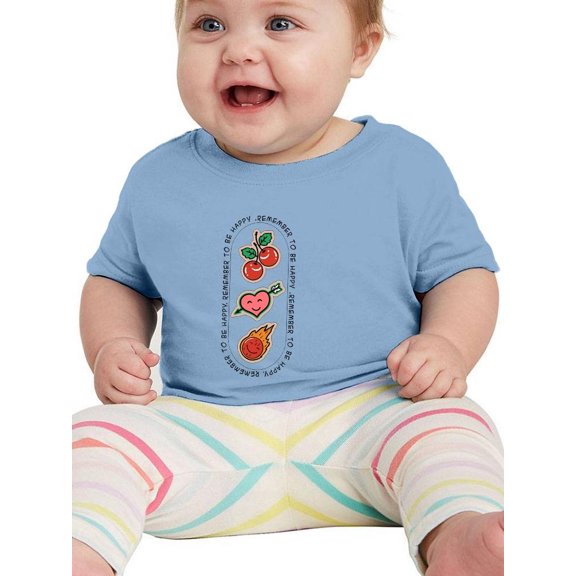 Remember To Be Happy Quote T-Shirt Infant -Image by Shutterstock,  24 Months