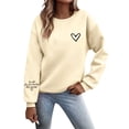 thumbnail image 1 of Chandail à Capuche Imprimé à Col Rond pour Femmes, Chandail Décontracté, Veste Athlétique à Fermeture Éclair Frontale, Chandails en Molleton Confortables, Veste à Capuche Fine pour Femmes, Haut d'Automne Lourd, 1 of 4